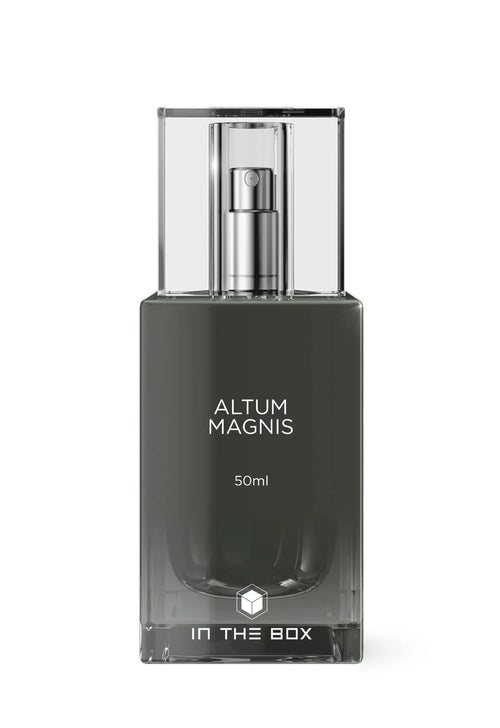 Frasco do perfume Altum Magnis Parfum 50ml da coleção Match of Senses da In The Box.