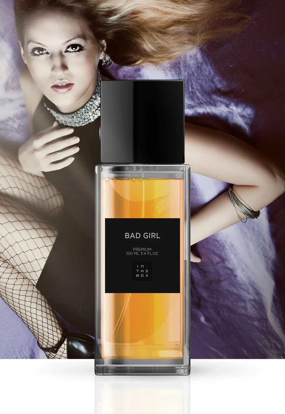 Frasco do perfume Bad Girl 100ml da In The Box.