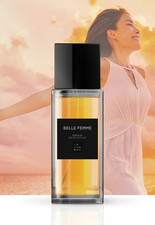 Frasco do perfume Belle Femme 100ml da In The Box.