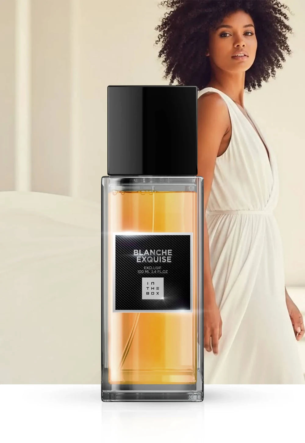 Frasco do perfume Blanche Exquise 100ml da In The Box.