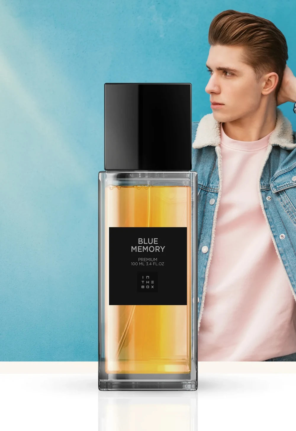 Frasco do perfume Blue Memory 100ml da In The Box.
