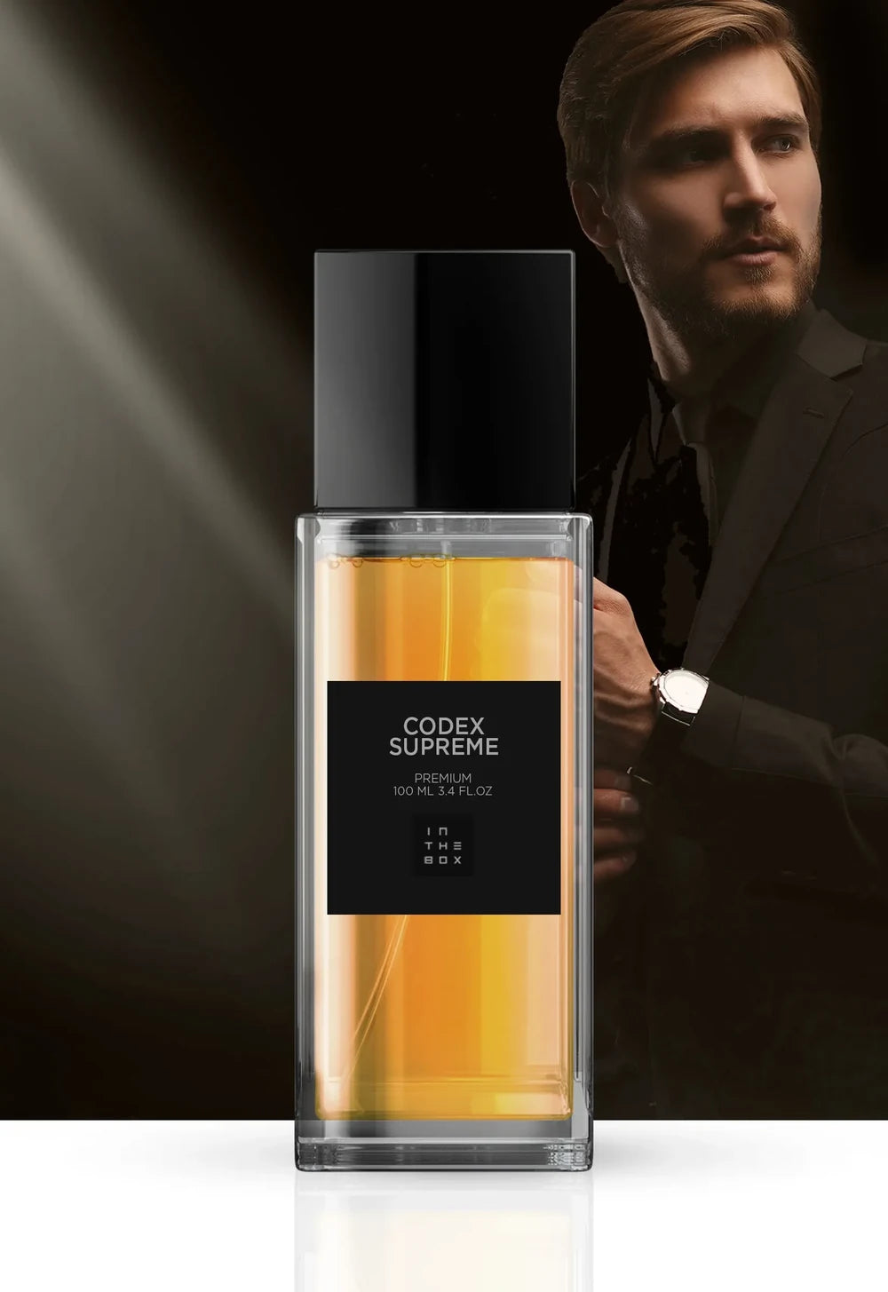 Frasco do perfume Codex Supreme 100ml da In The Box.