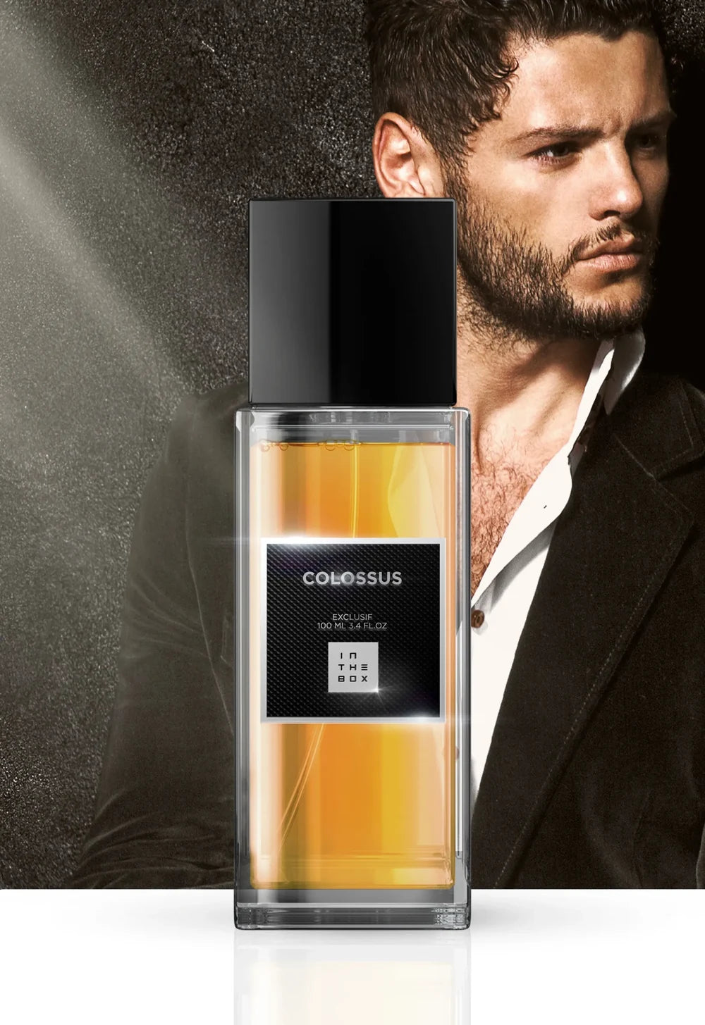 Frasco do perfume Colossus 100ml da In The Box.