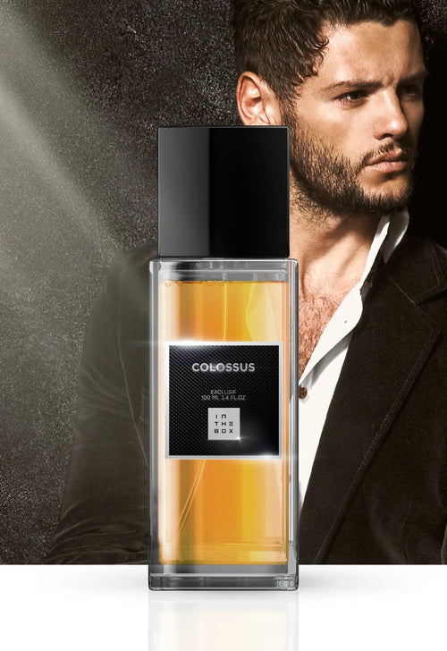Frasco do perfume Colossus 100ml da In The Box.