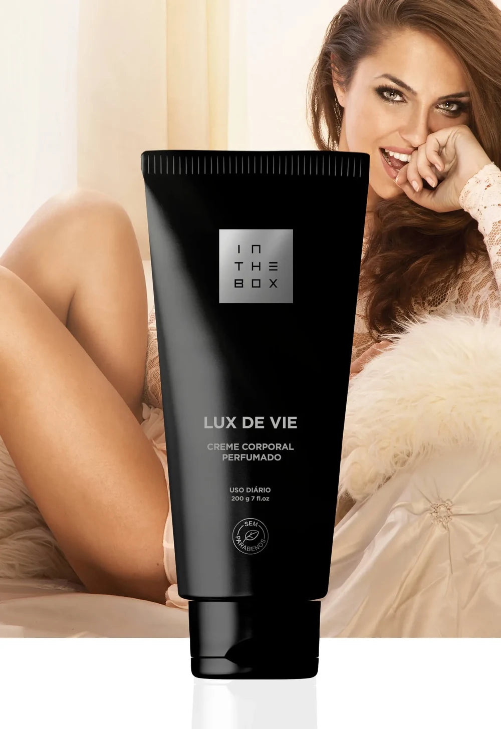 Tubo do creme hidratante desodorante corporal Lux de Vie 200g da In The Box.