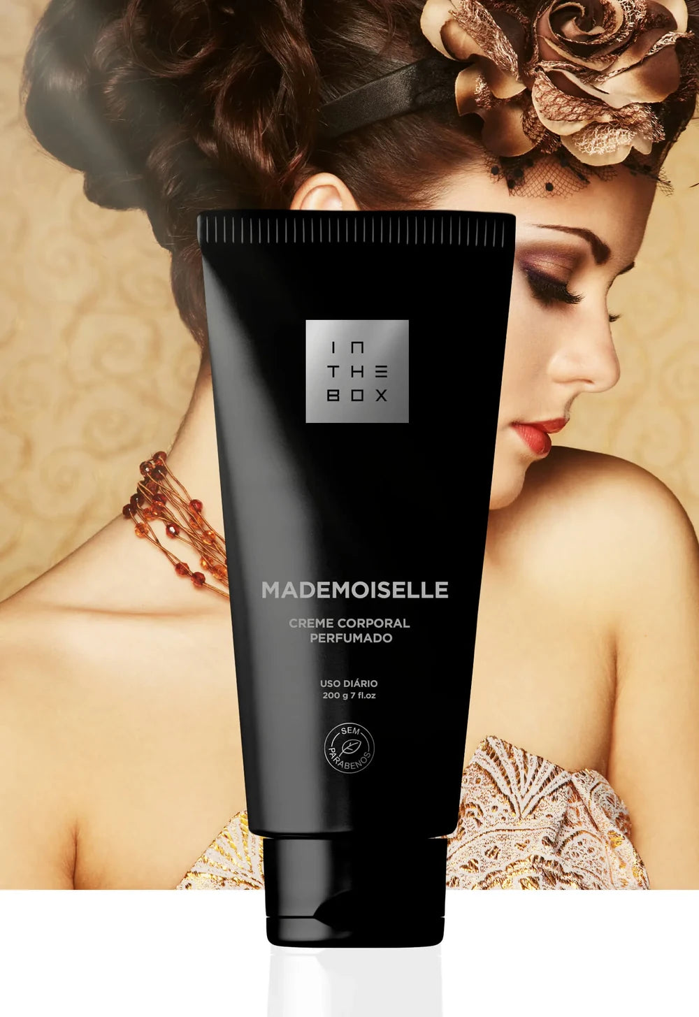 Tubo do creme hidratante desodorante corporal Mademoiselle 200g da In The Box.