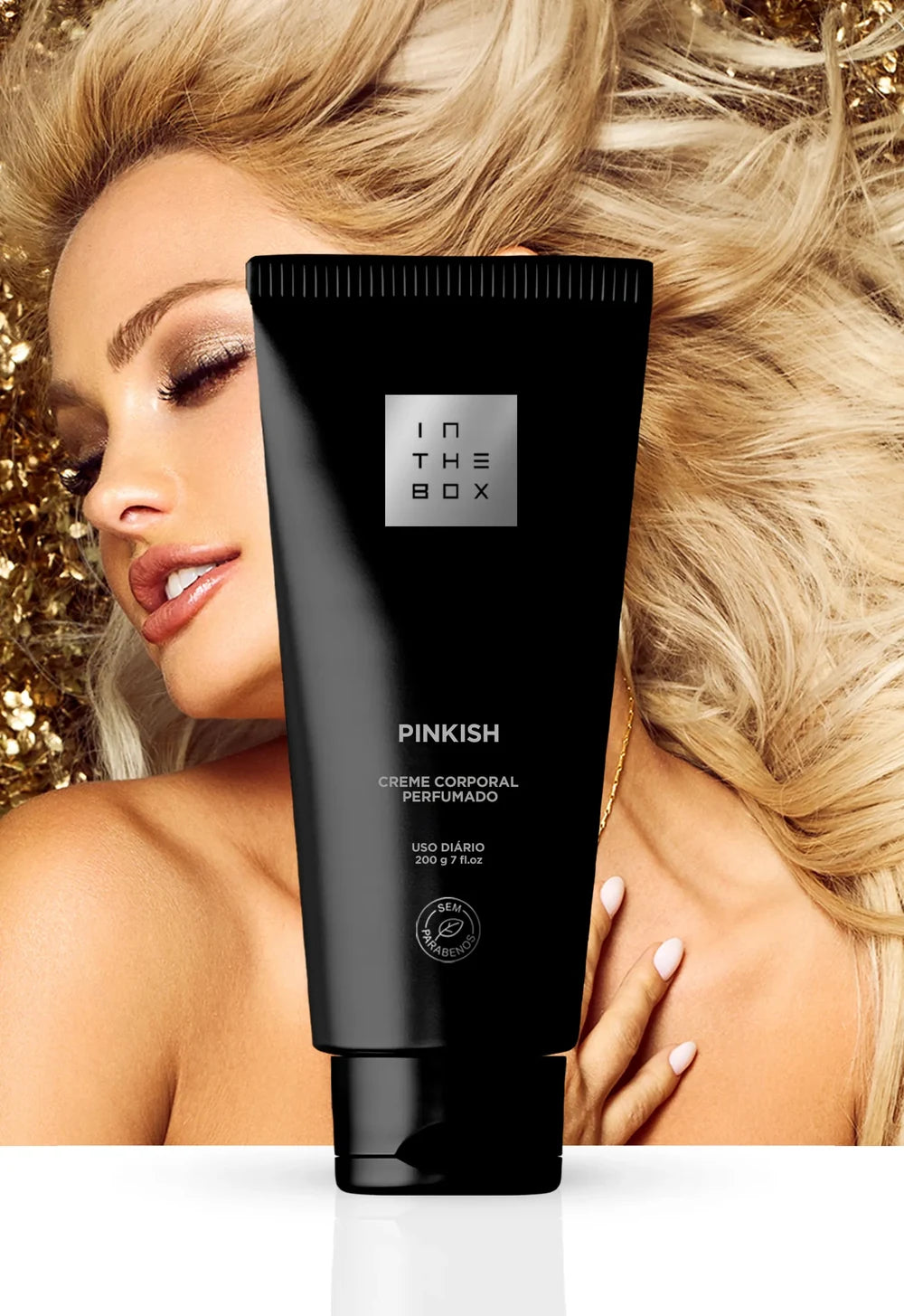 Tubo do creme hidratante desodorante corporal Pinkish 200g da In The Box.