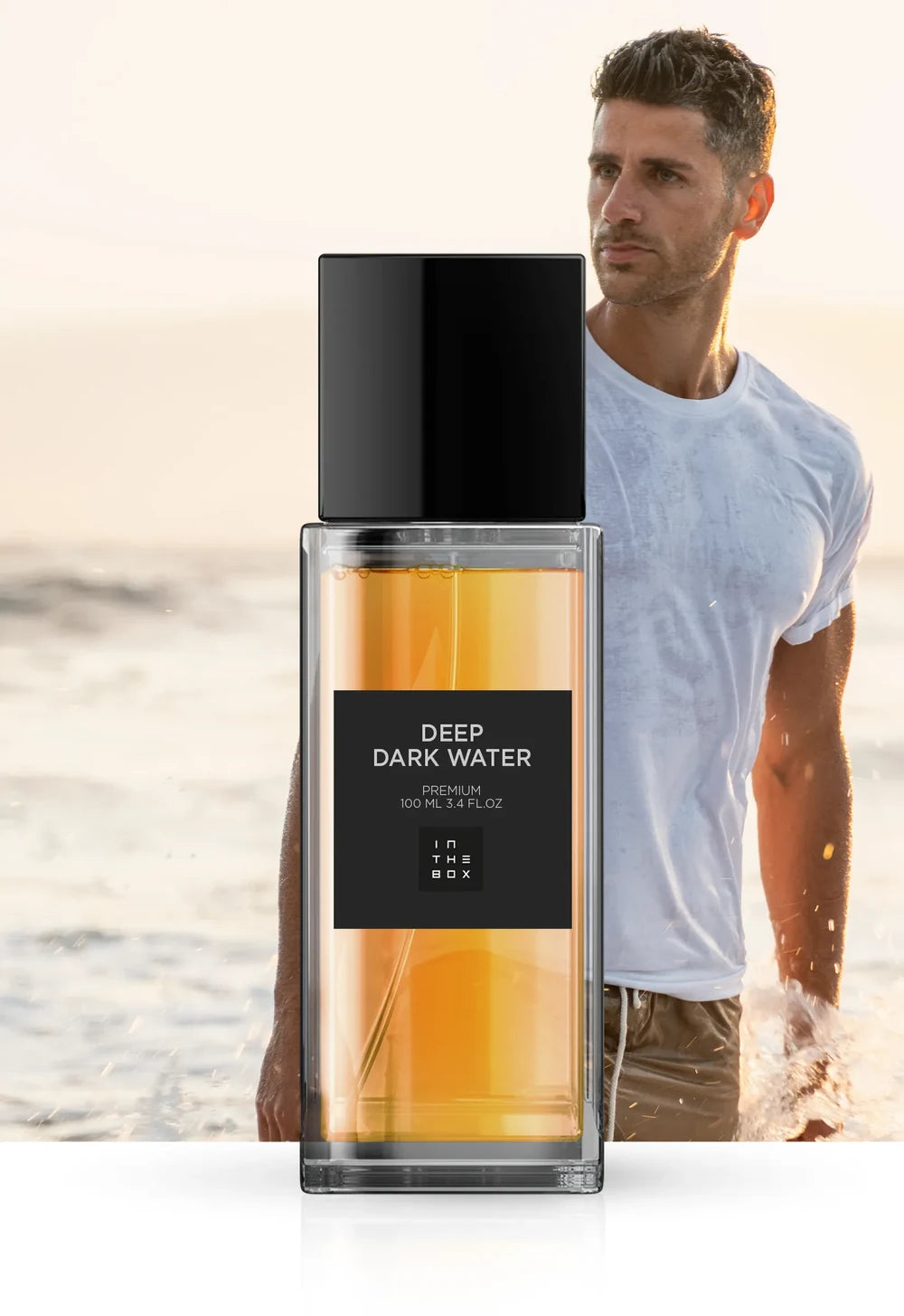 Frasco do perfume Deep Dark Water 100ml da In The Box.