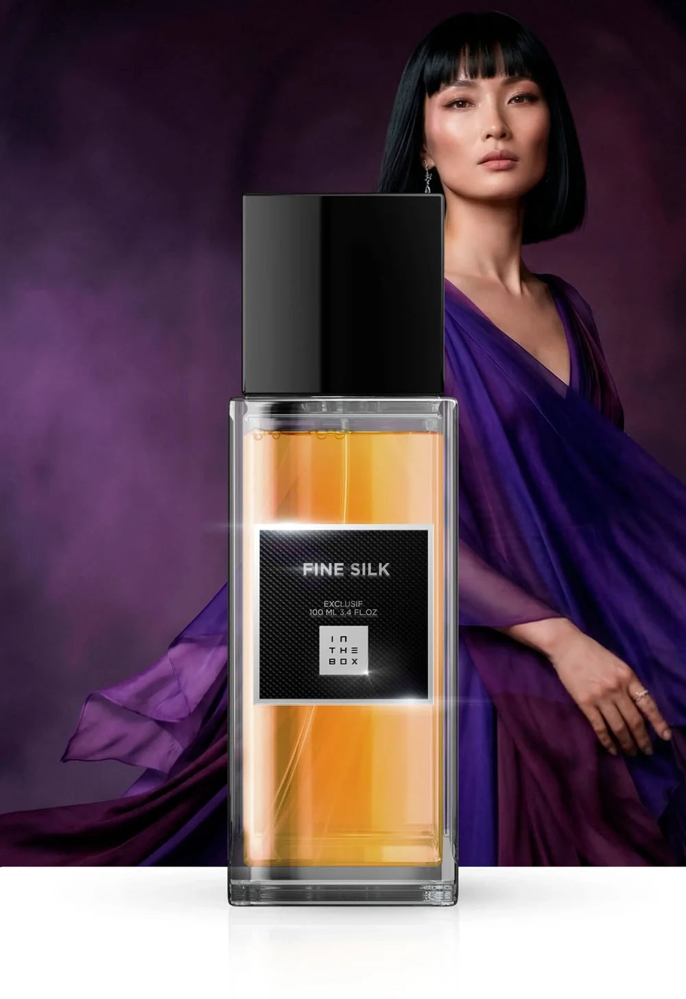 Frasco do perfume Fine Silk 100ml da In The Box.