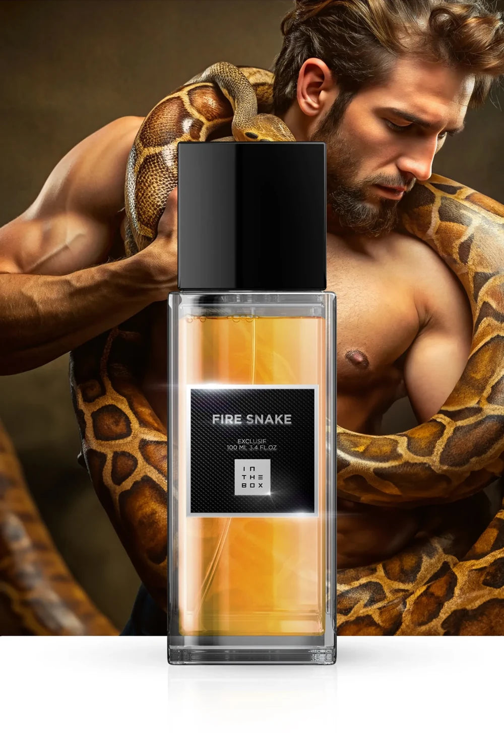 Frasco do perfume Fire Snake 100ml da In The Box.