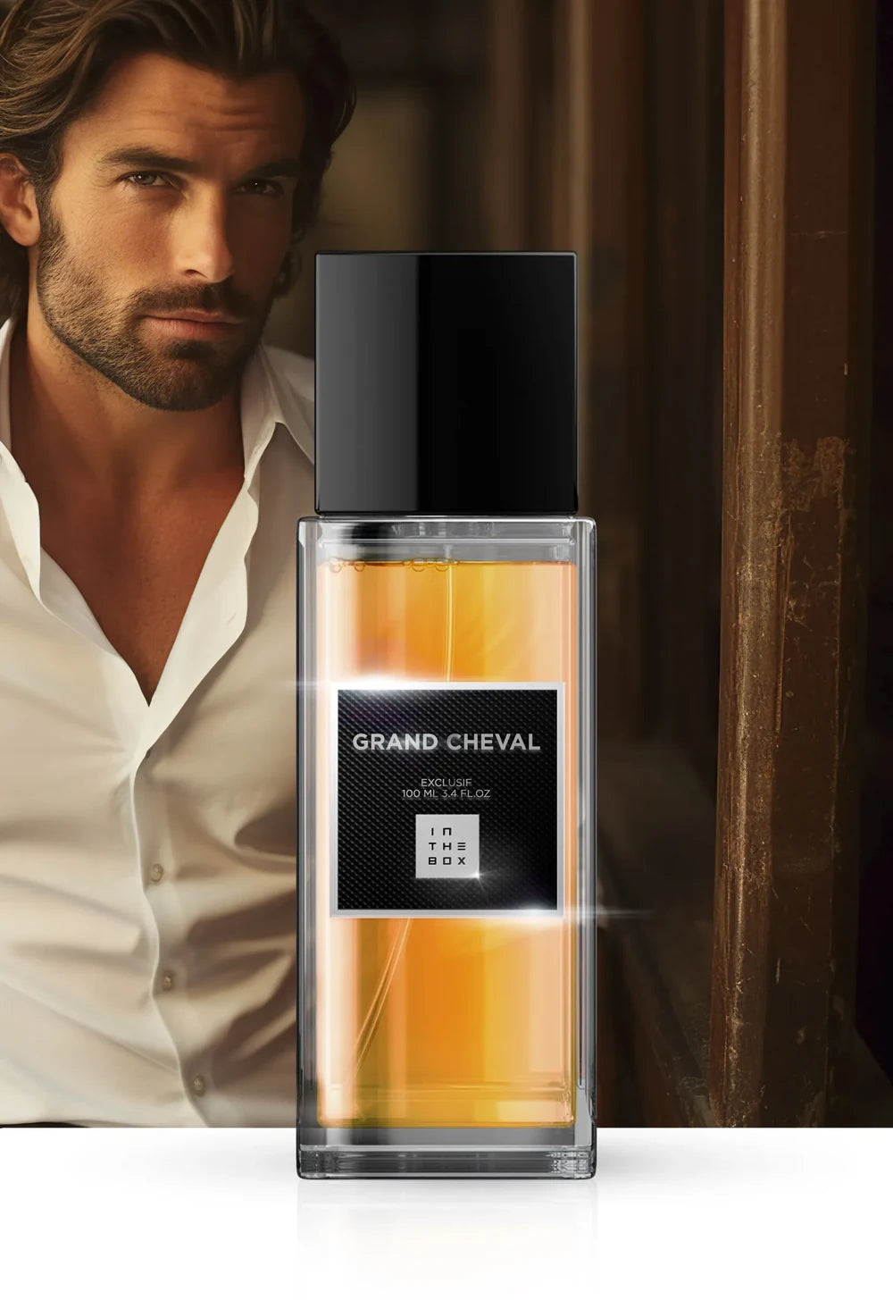 Frasco do perfume Grand Cheval 100ml da In The Box.
