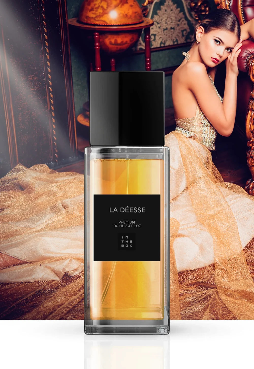 Frasco do perfume La Déesse 100ml da In The Box.