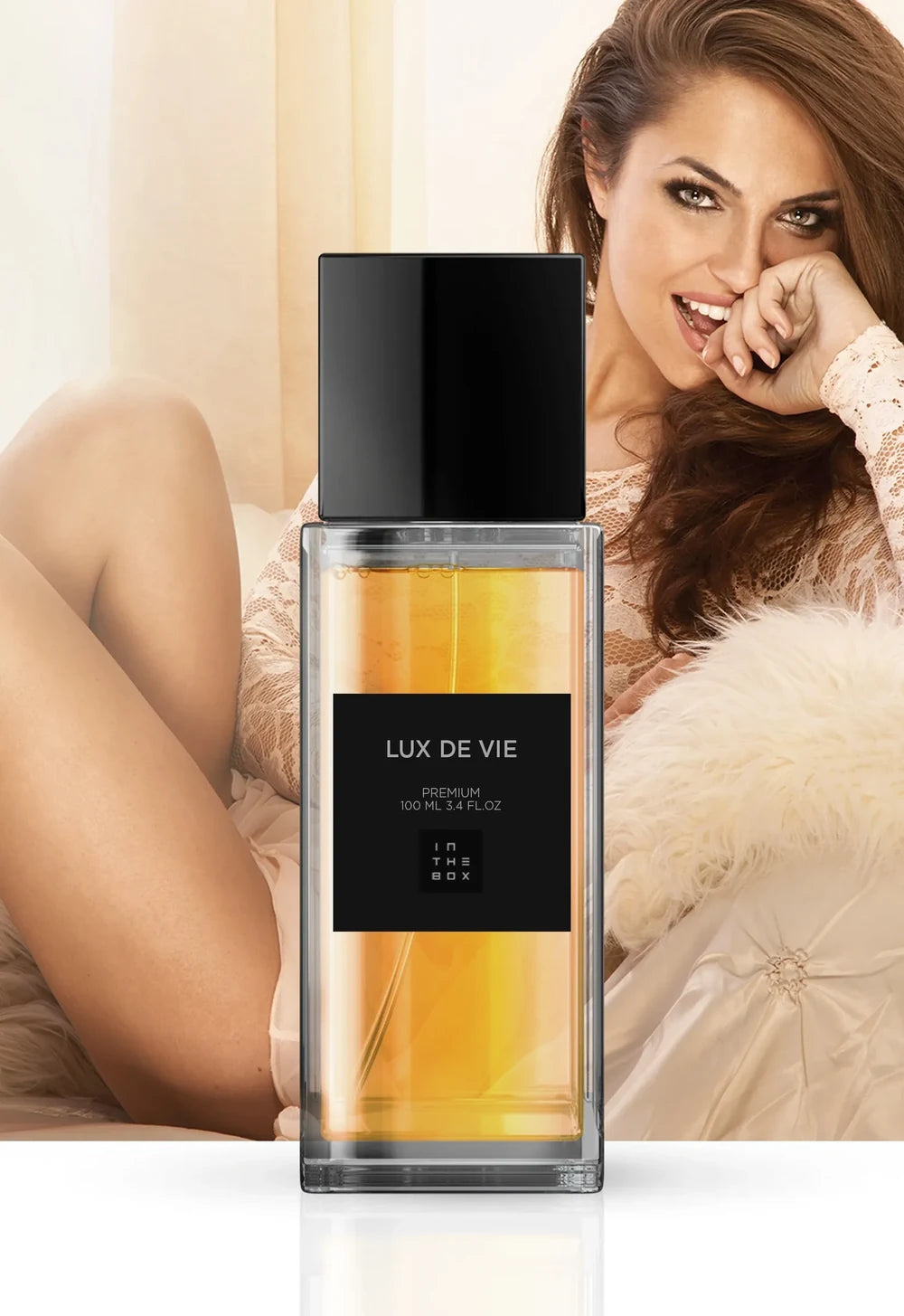 Frasco do perfume Lux de Vie 100ml da In The Box.