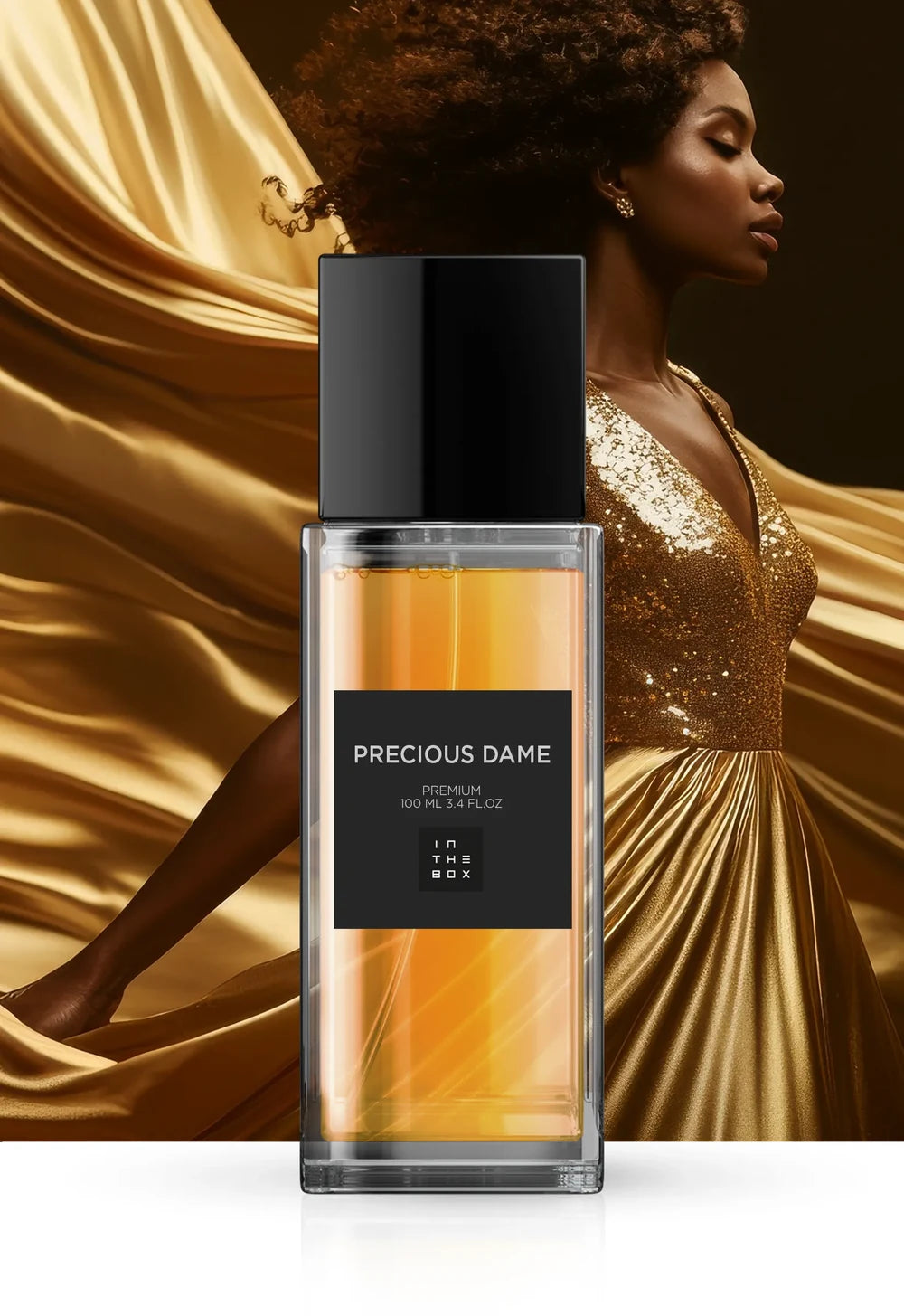Frasco do perfume Precious Dame 100ml da In The Box.