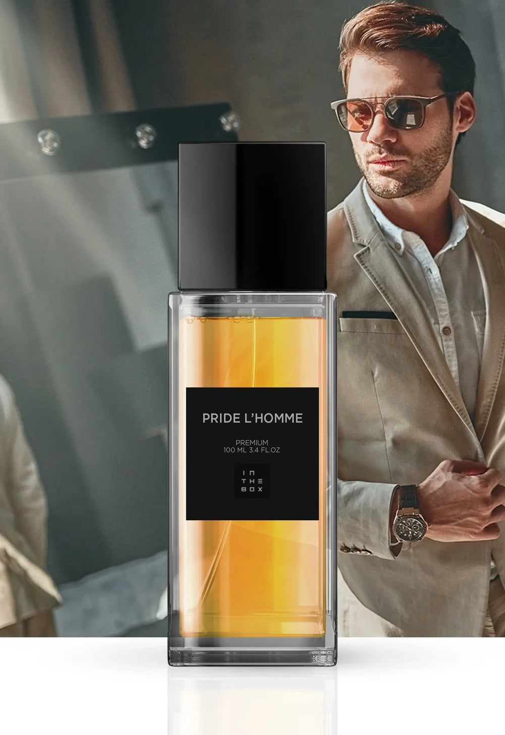 Frasco do perfume Pride L'Homme 100ml da In The Box.