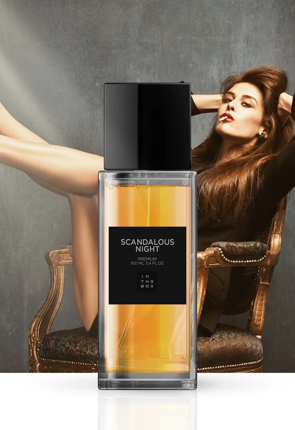 Frasco do perfume Scandalous Night 100ml da In The Box.