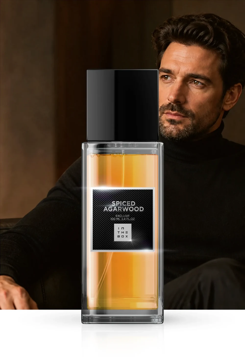 Frasco do perfume Spiced Agarwood 100ml da In The Box.
