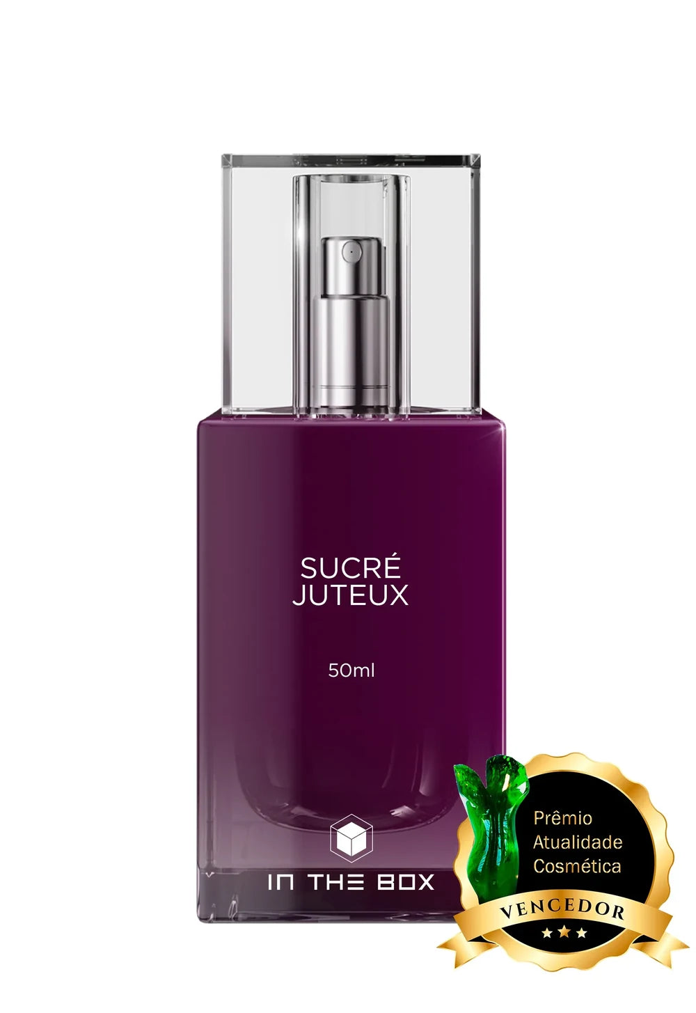 Frasco do perfume Sucré Juteux Parfum 50ml da coleção Match of Senses da In The Box.