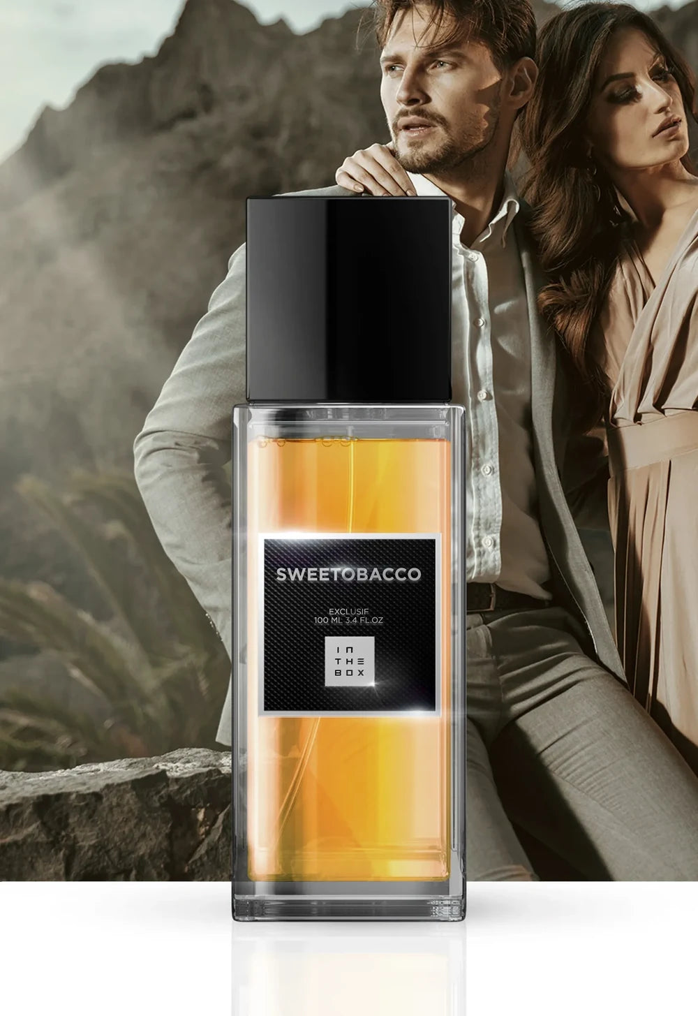Frasco do perfume Sweetobacco 100ml da In The Box.