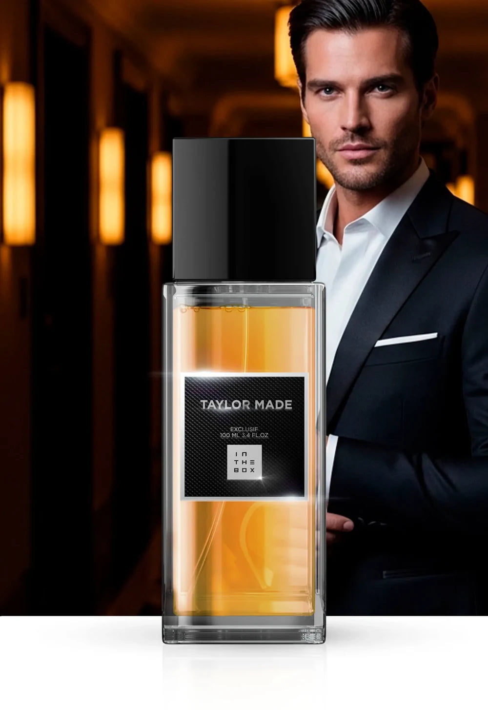 Frasco do perfume Taylor Made 100ml da In The Box.