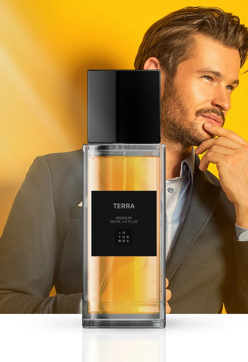 Frasco do perfume Terra 100ml da In The Box.