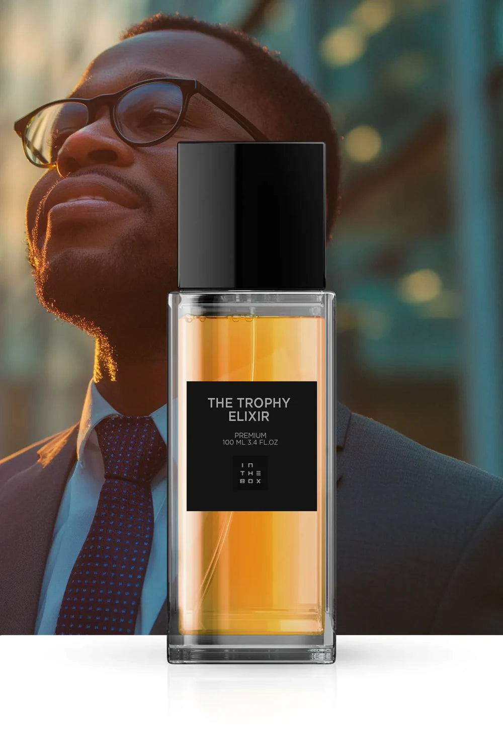 Frasco do perfume The Trophy Elixir 100ml da In The Box.
