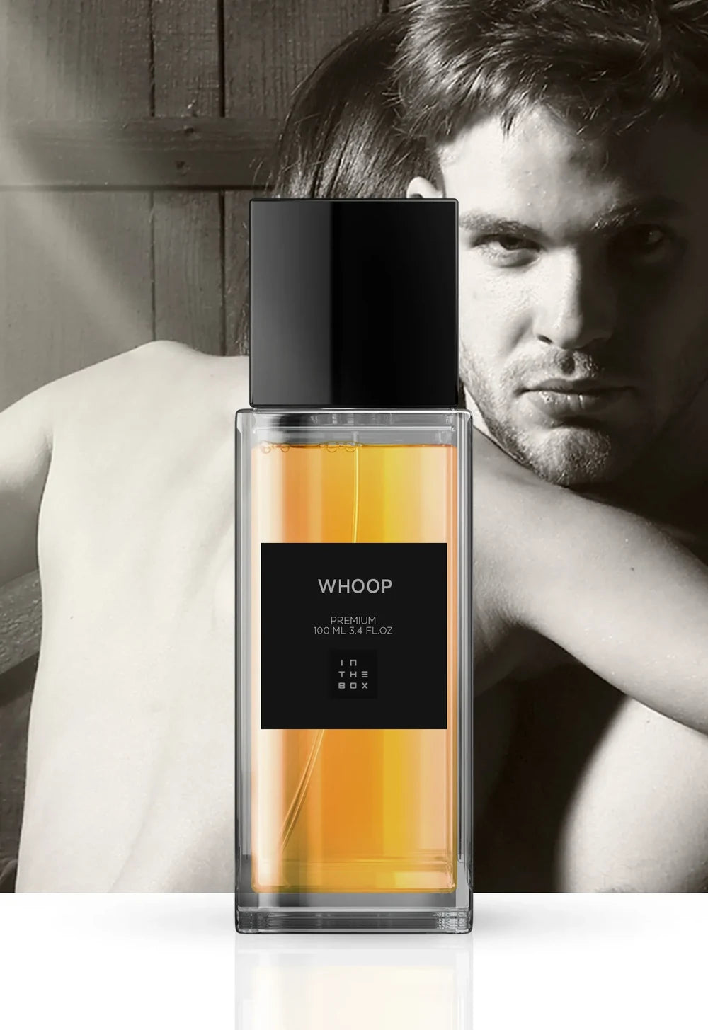 Frasco do perfume Whoop 100ml da In The Box.